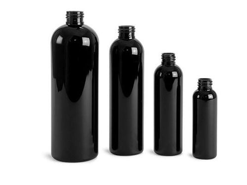 Plastic Black Bullet (Cosmo Round) Bottles