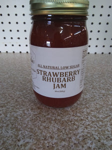 *All Natural Low Sugar Strawberry Rhubarb Jam*